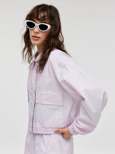 GOELIA X CHRISTINE PHUNG Crop Jacket And Shorts Two-Piece Set