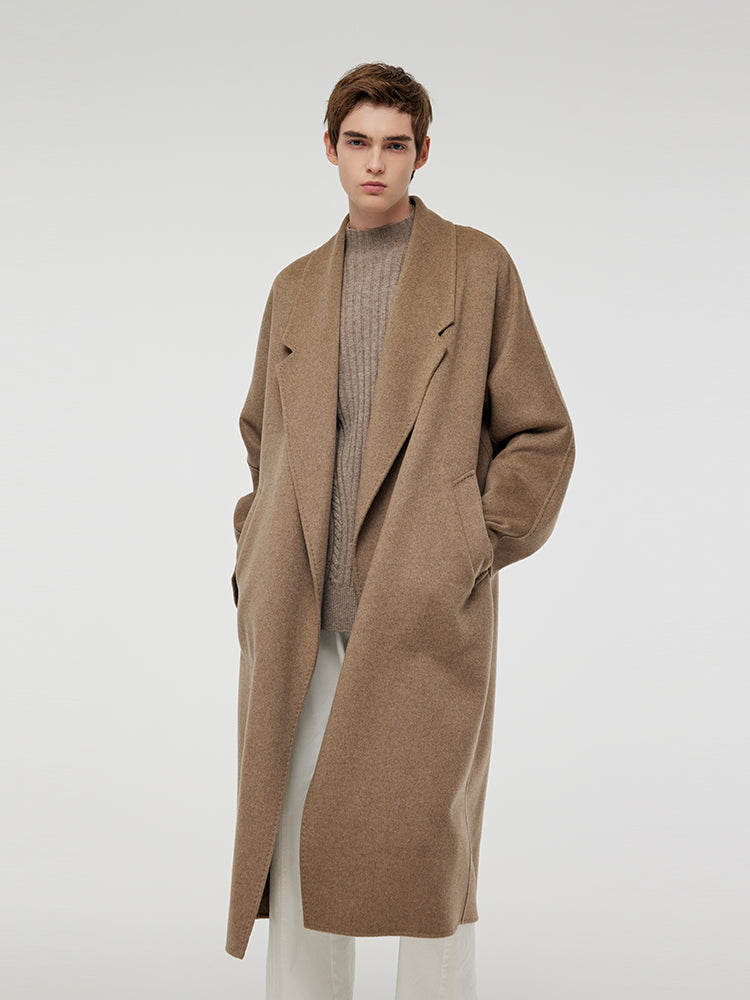 100% Cashmere Unisex Wrap Overcoat