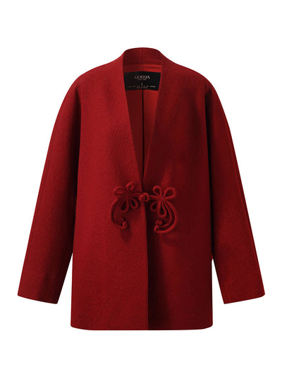 Wool New Chinese-Style Women Coat