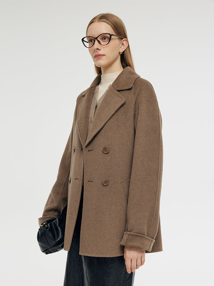 Wool Cashmere Women Wrap Coat