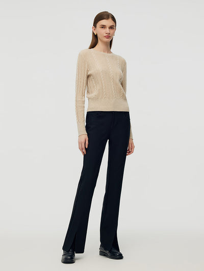 Cashmere Cable Knit Women Sweater