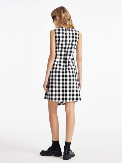 Gingham Wrapped Women Mini Dress