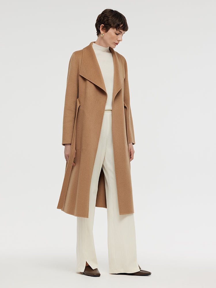 Cashmere Lapel Women Overcoat