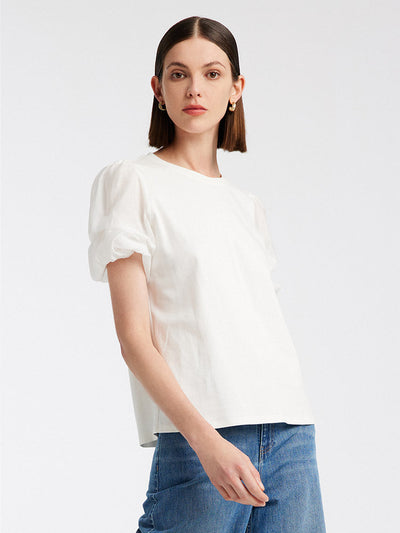 Tencel Patchwork Knit T-shirt