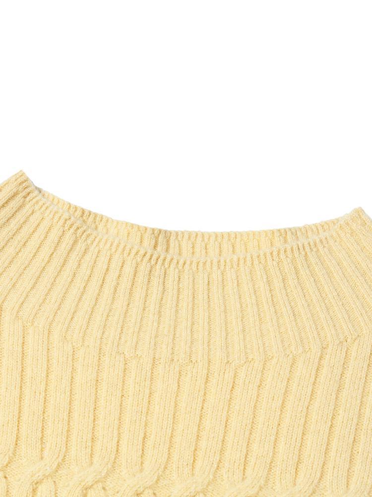 Wool Sequins Mock Neck Women Sweater