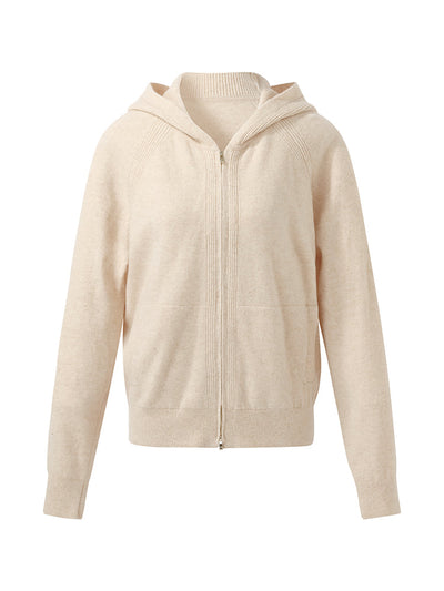 Wool Zip-Up Women Hoodie