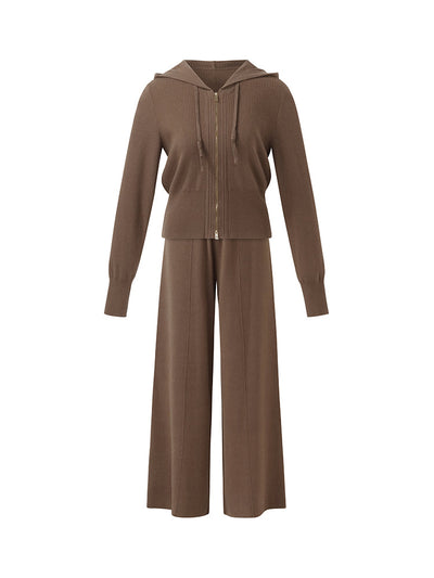 Tencel Wool Hoodie And Pants Two-Piece Set