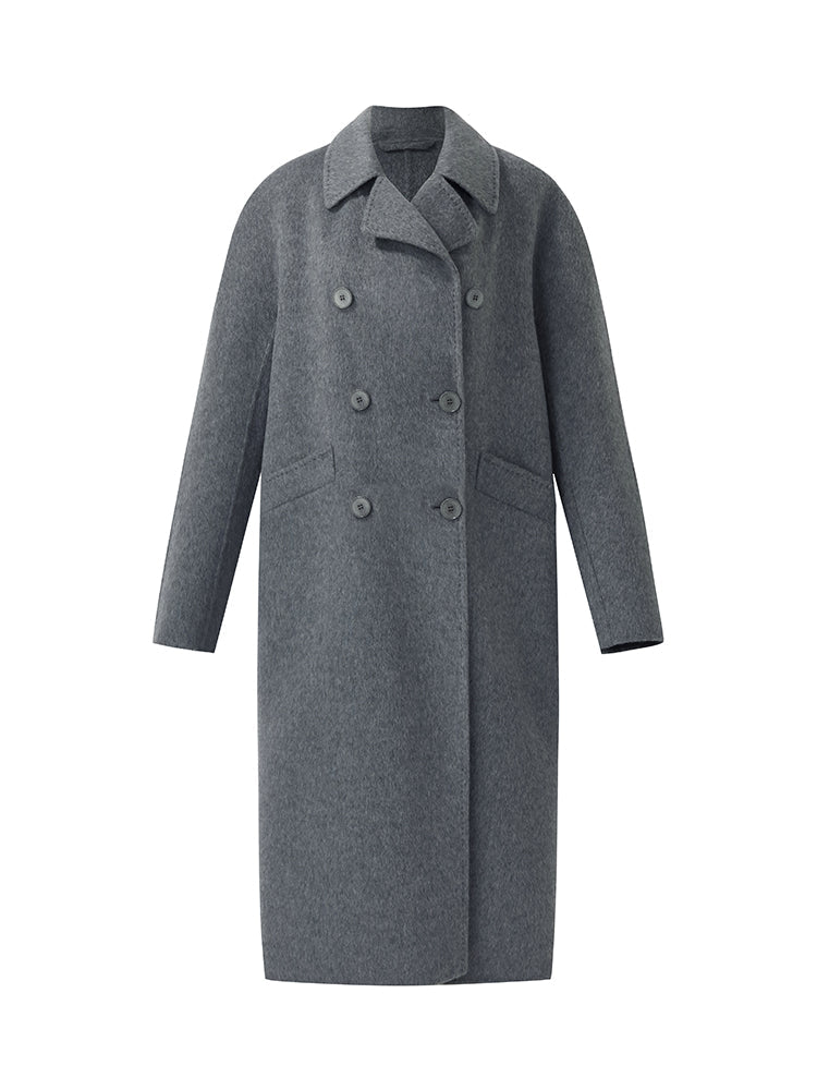 Alpaca Wool Longline Women Overcoat