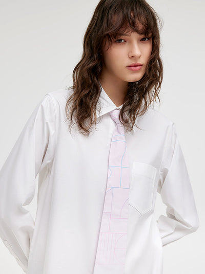 GOELIA X CHRISTINE PHUNG Shirt Dress With Necktie