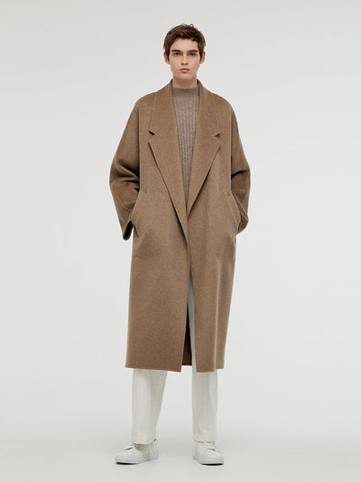 100% Cashmere Unisex Wrap Overcoat