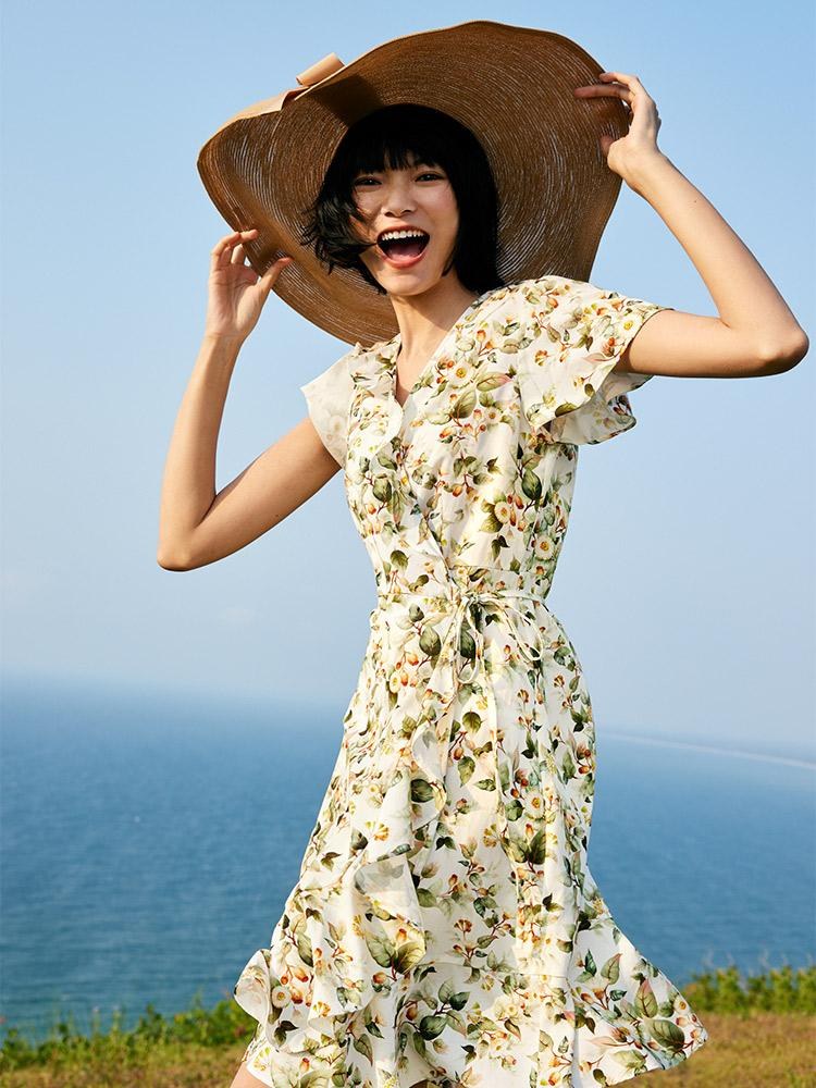 One-piece Floral Tea Break Mini Dress