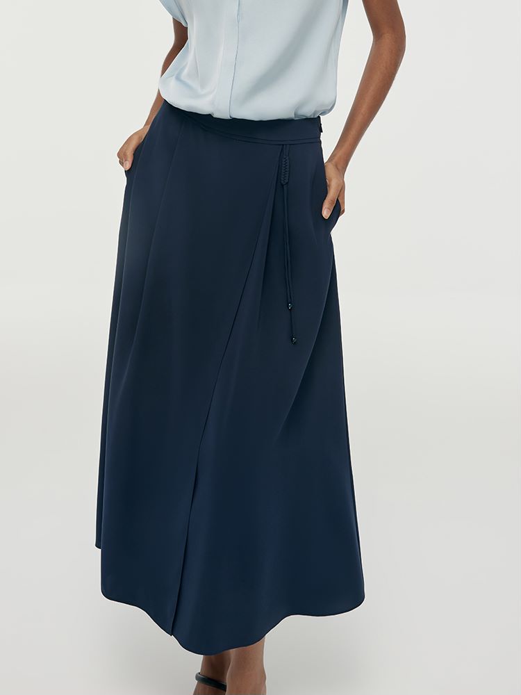 Triacetate A-Line Women Half Skirt