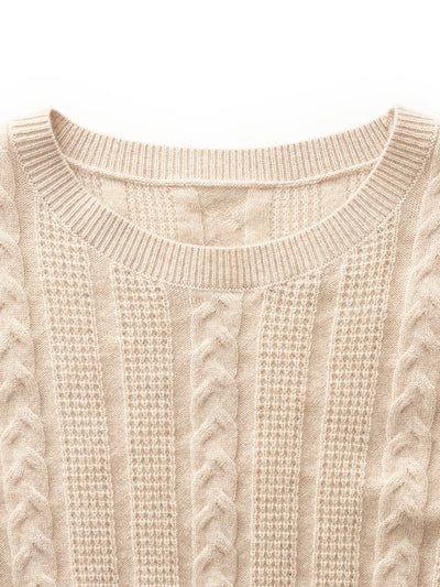 Cashmere Cable Knit Women Sweater