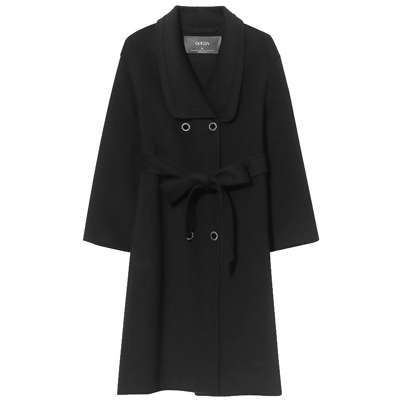 Tencel Woolen Lapel Women Coat