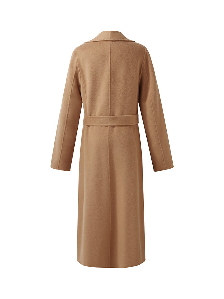 Cashmere Lapel Women Overcoat