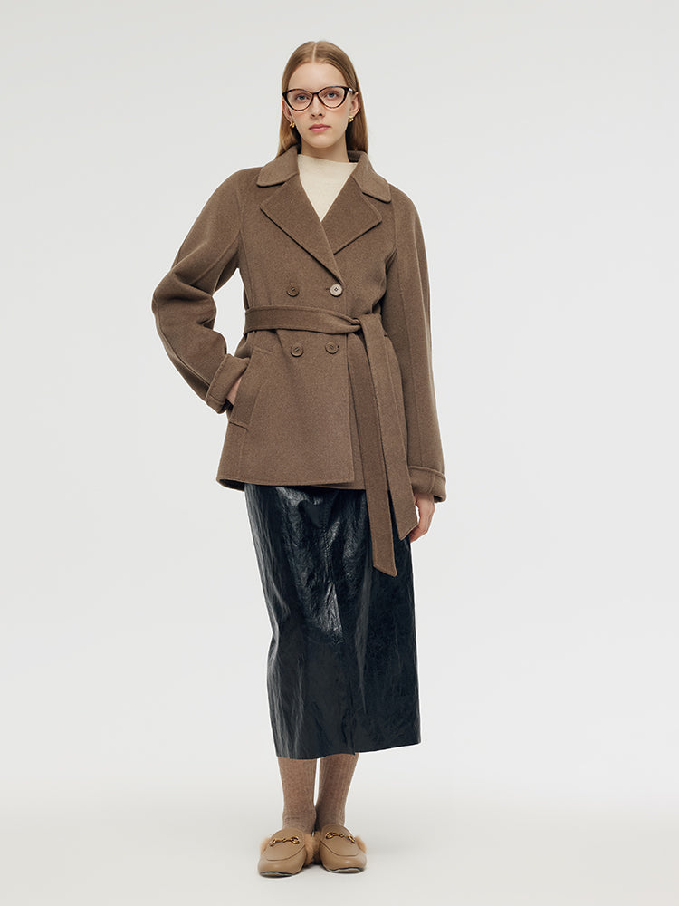 Wool Cashmere Women Wrap Coat