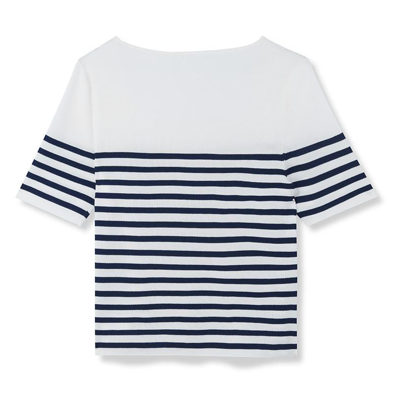 Striped Skinny Women Knit Top