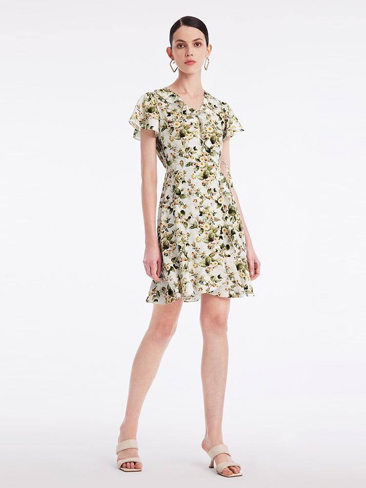 One-piece Floral Tea Break Mini Dress