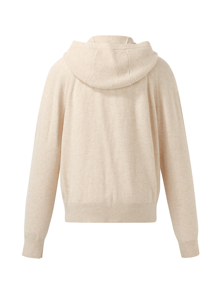 Wool Zip-Up Women Hoodie