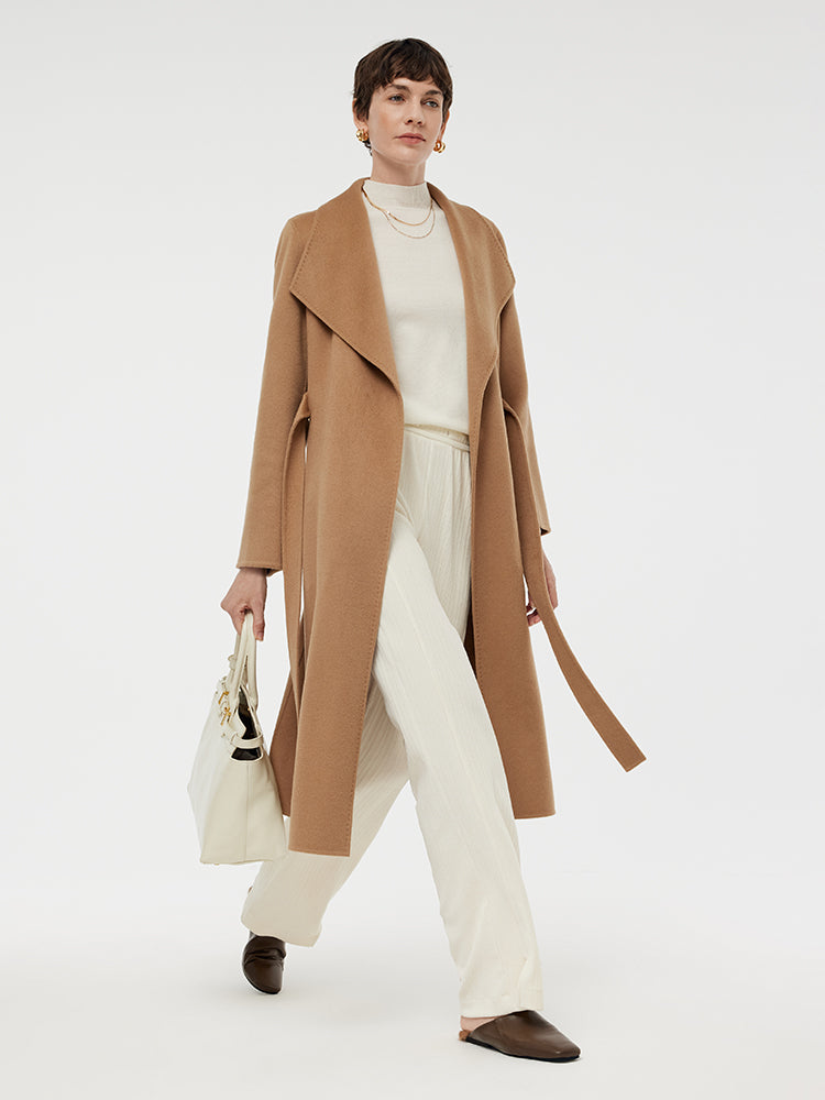 Cashmere Lapel Women Overcoat