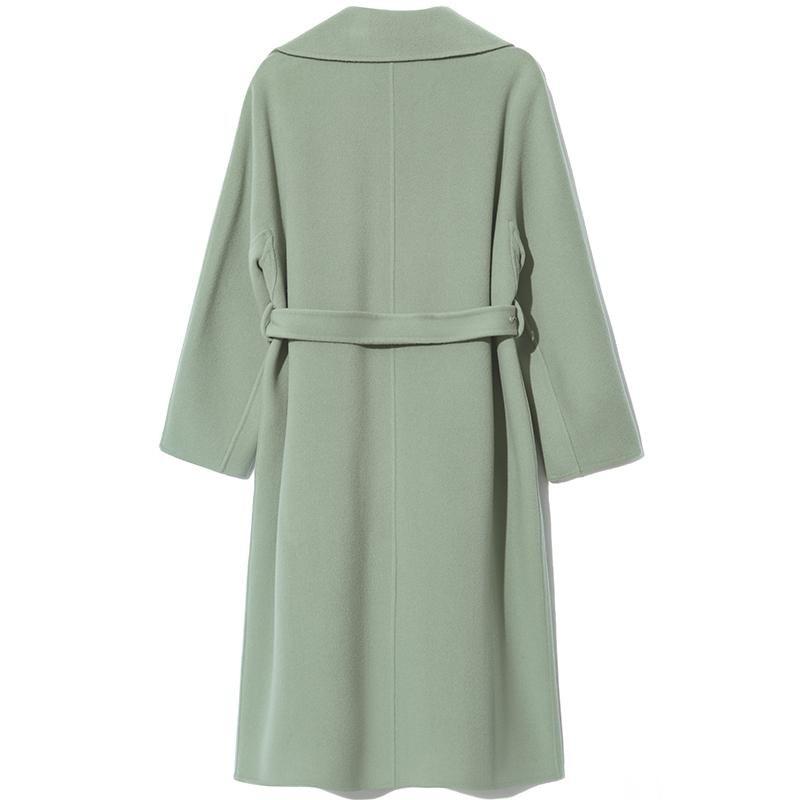 Pure Double-Faced Wool Lapel Women Coat