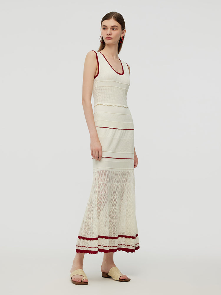 Openwork Women Maxi Vest Dress