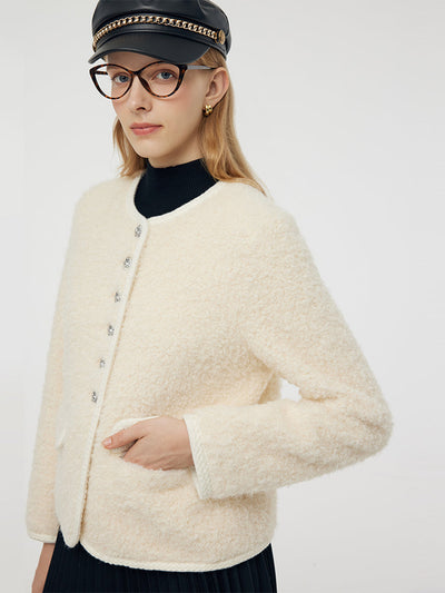 Eco-friendly Fur Women Crop Jacket