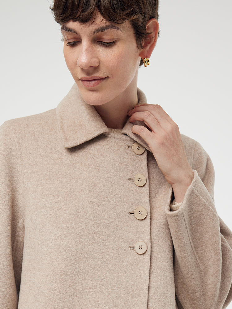 Wool Cashmere Women Overcoat