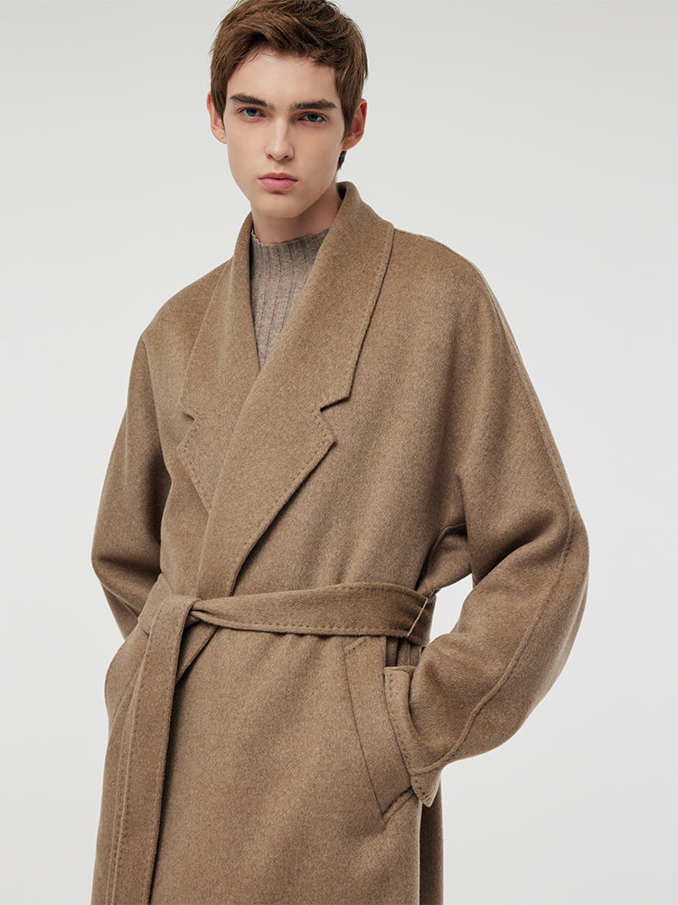 100% Cashmere Unisex Wrap Overcoat