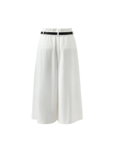 High-Waisted Mid-Calf Women Wide Leg Pants