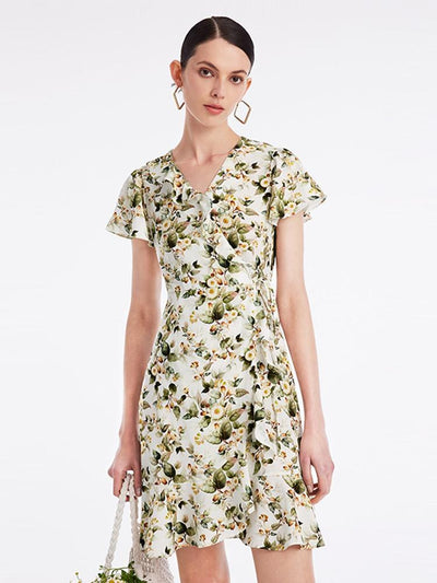 One-piece Floral Tea Break Mini Dress