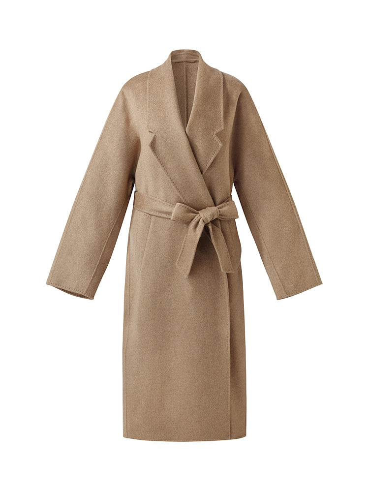 100% Cashmere Unisex Wrap Overcoat