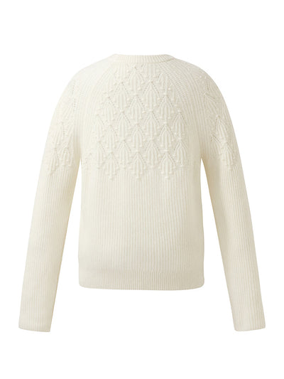 100% Cashmere Openwork Women Sweater