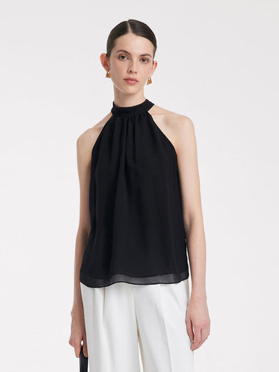 10 Momme Silk Halter Tank Top