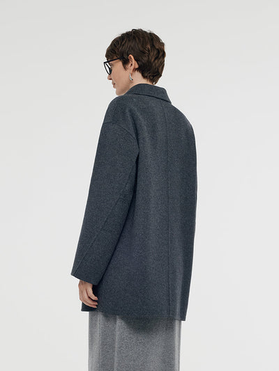 Wool Double-Breasted Women Coat