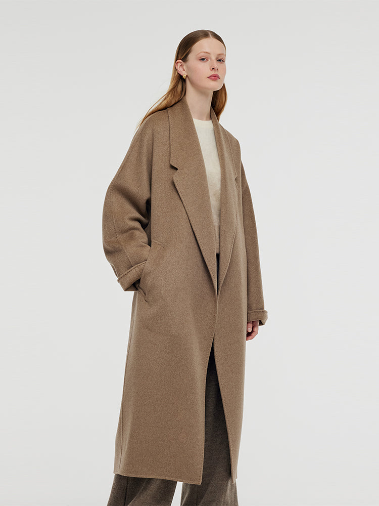 100% Cashmere Unisex Wrap Overcoat