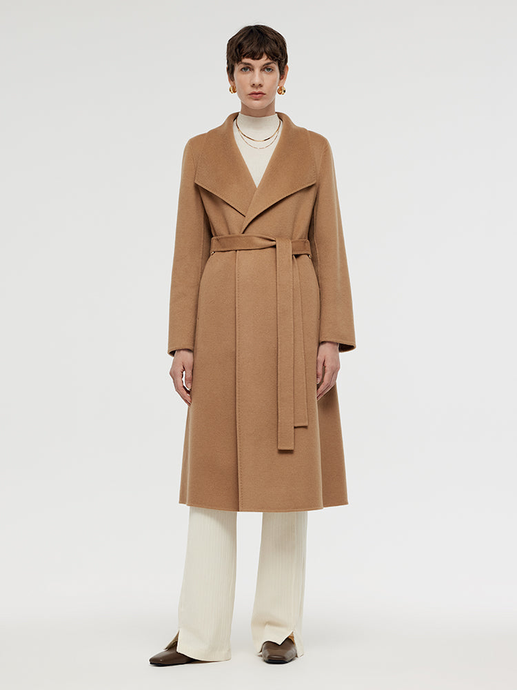 Cashmere Lapel Women Overcoat