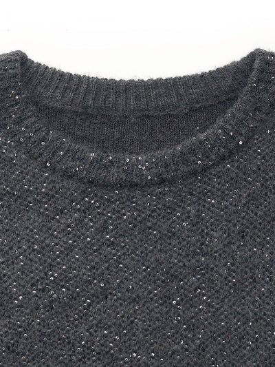 Mohair Wool Blend Sequins Women Sweater