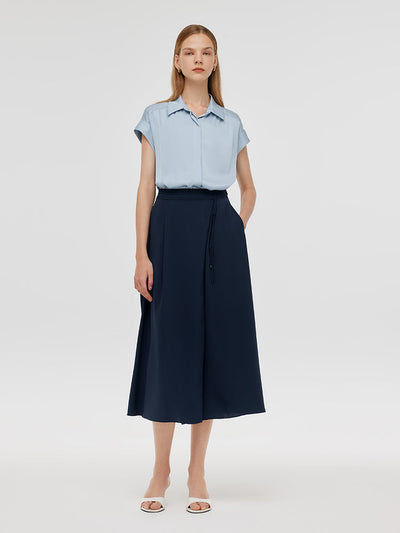 Triacetate A-Line Women Half Skirt