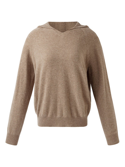 100% Cashmere Seamless Women Hooded Sweater