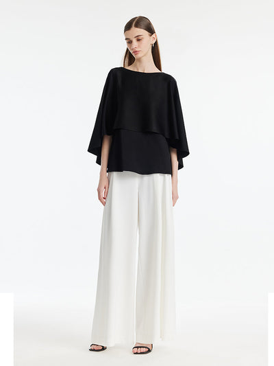 Triacetate Reversible Cape-Style Women Top