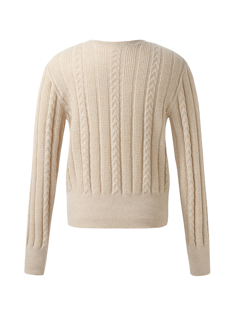 Cashmere Cable Knit Women Sweater