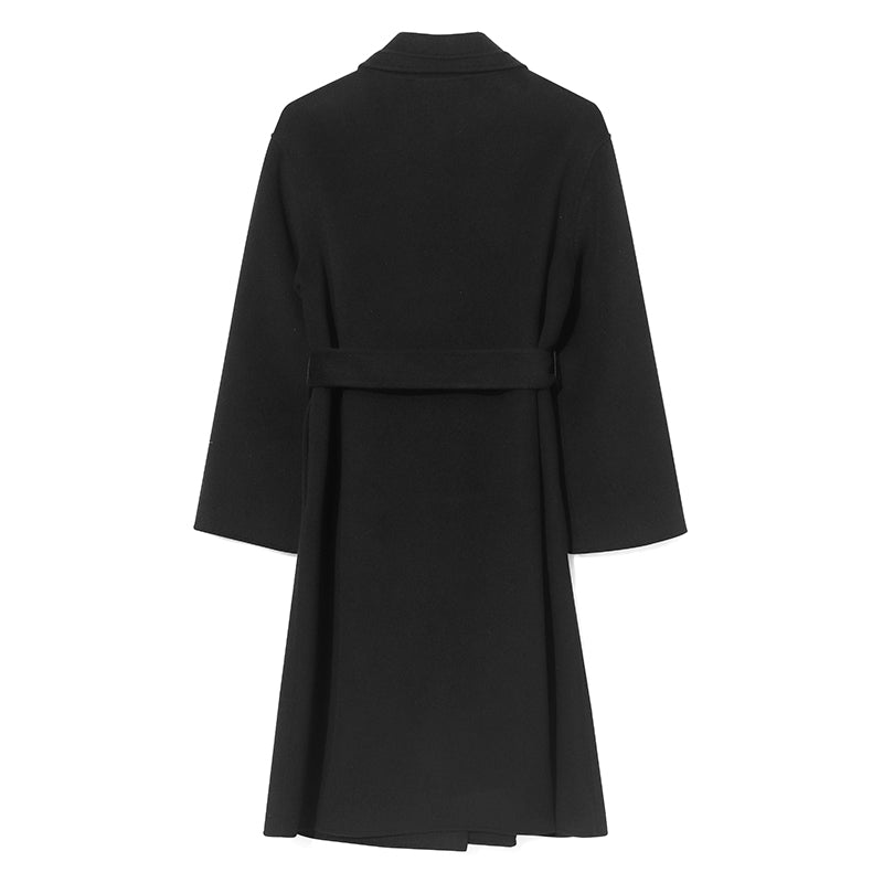 Tencel Woolen Lapel Women Coat