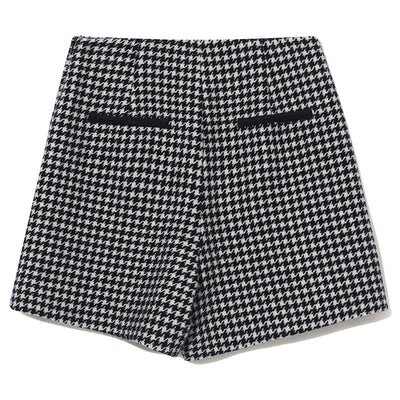 Classic Woolen Houndstooth Shorts