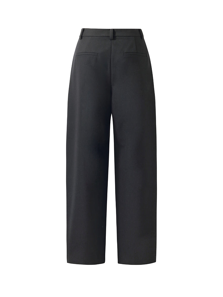 Wool Blend Women Full Length Pants