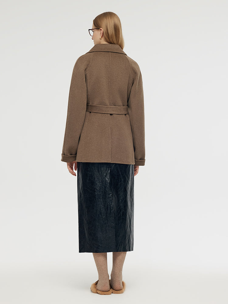 Wool Cashmere Women Wrap Coat