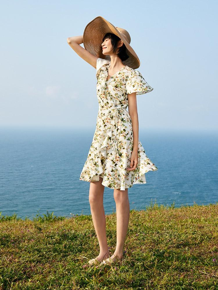 One-piece Floral Tea Break Mini Dress