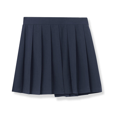 Navy Blue Reversible Style Pleated Skort