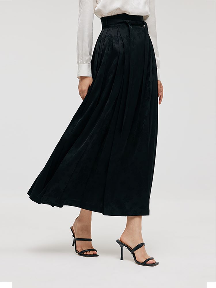 Jacquard Pleated Women Mamianqun With Bottomed Skirt