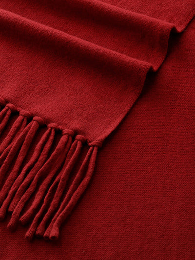 100% Wool Fringe Women Scarf